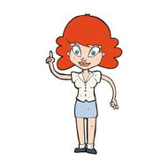 cartoon happy woman with idea N15