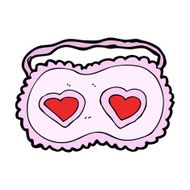 cartoon sleeping mask with love hearts N16