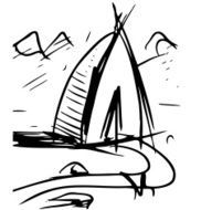 Sketch cartoon wigwam