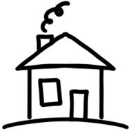 Little cartoon house sketch
