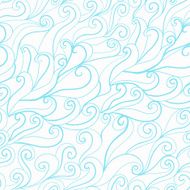 Seamless wave hand-drawn pattern N14