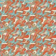 Seamless wave hand-drawn pattern N16