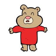 cartoon unhappy bear N6
