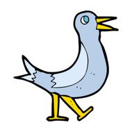 cartoon walking bird N29