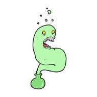 cartoon halloween ghost in bottle N30