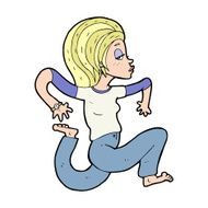 cartoon woman running N15
