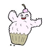 cartoon cupcake monster N18