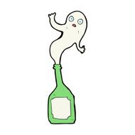 cartoon ghost in bottle N41