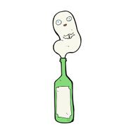 cartoon ghost in bottle N42