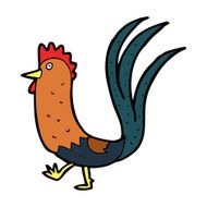 cartoon cockerel N44