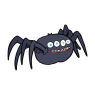 cartoon spooky spider N19