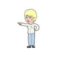 cartoon woman pointing N314