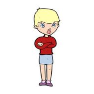 cartoon annoyed woman N282