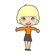 cartoon happy girl N148