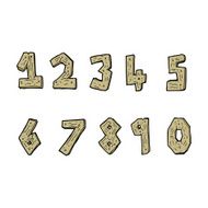cartoon wooden numbers N15