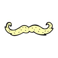 cartoon mustache symbol N16
