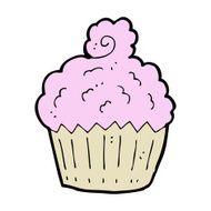 cartoon cupcake N206