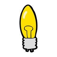 cartoon electric light bulb N41
