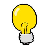cartoon electric light bulb N42