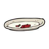 cartoon empty plate N17