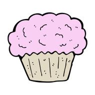cartoon cupcake N208