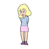 cartoon confused woman N160