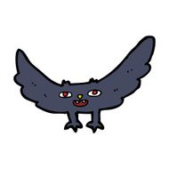 cartoon spooky vampire bat N32