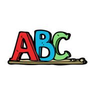 cartoon ABC letters N29