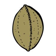 cartoon old leather football N6