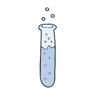 cartoon science test tube N14