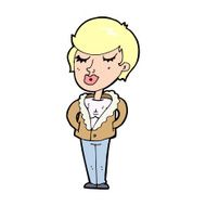 cartoon cool relaxed woman N15