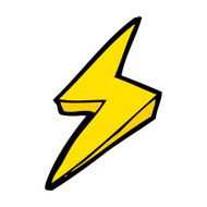 cartoon lightning bolt symbol N31