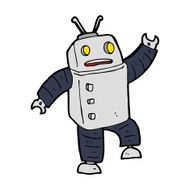 Cartoon Robot N413