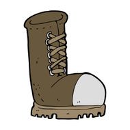 cartoon old work boot N14