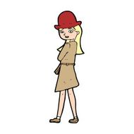 Cartoon Female Spy N45