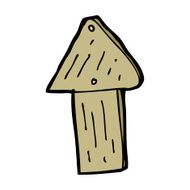 cartoon wood arrow symbol N9