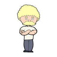 cartoon dad with folded arms N15