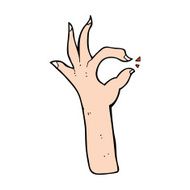 cartoon most excellent hand gesture N14