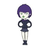 cartoon pretty vampire girl N43