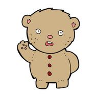 cartoon unhappy teddy bear N9