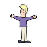 cartoon happy man N725