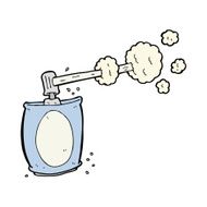 cartoon aerosol spray can N27
