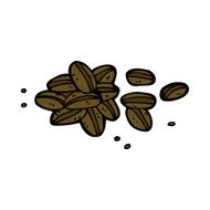 Cartoon Coffee Beans N35