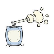 cartoon aerosol spray can N28