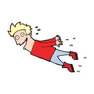 cartoon drenched man flying N10