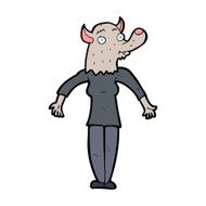 cartoon werewolf woman N9