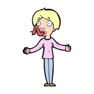 cartoon woman telling lies N11