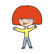 cartoon smug woman N27