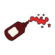 cartoon squirting blood bottle N5