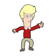 Cartoon Man Waving N52